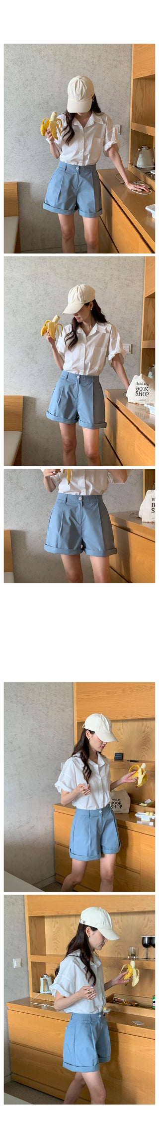 [MADE] semi crop boy fit short sleeved shirt 3color!