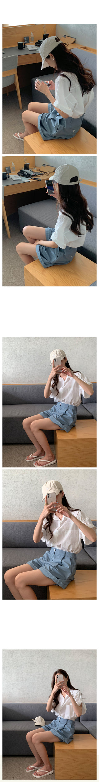 [MADE] semi crop boy fit short sleeved shirt 3color!