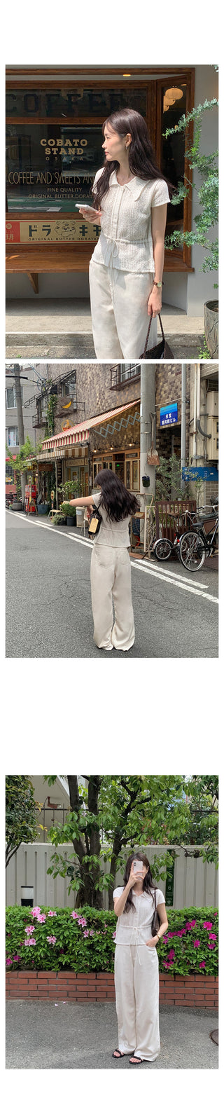 Summer wide-leg pants