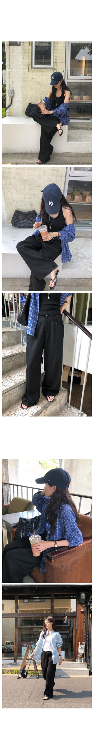 Summer wide-leg pants