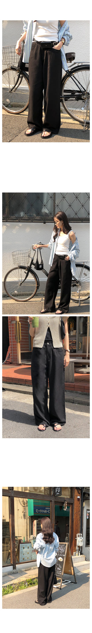 Summer wide-leg pants