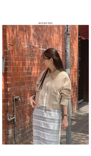 Two-tone daily jacket