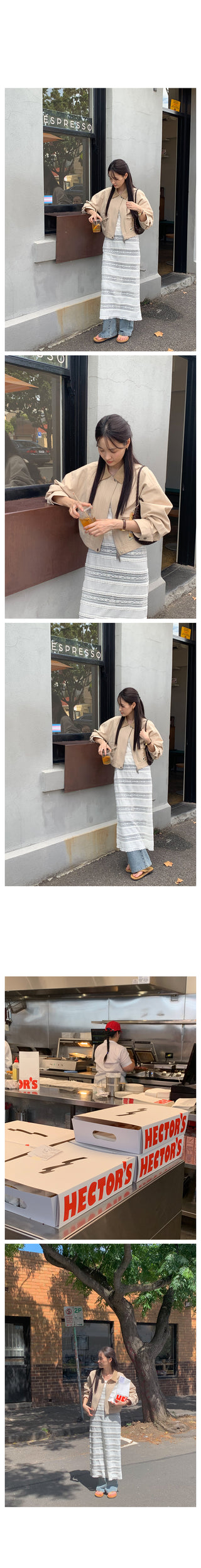 Two-tone daily jacket