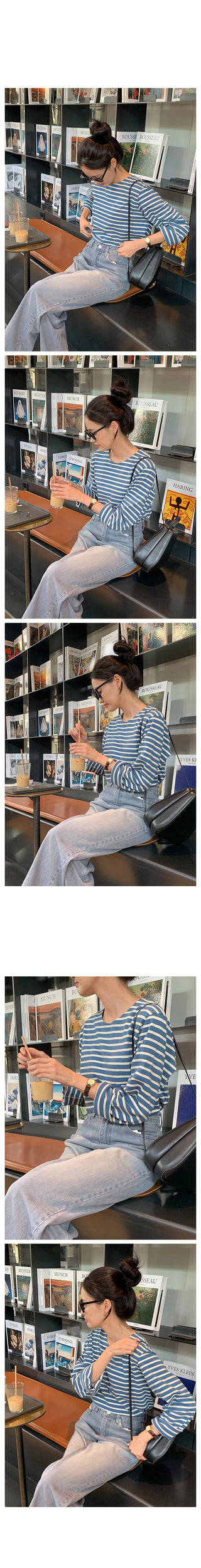 Kint Striped Border Pattern T-Shirt