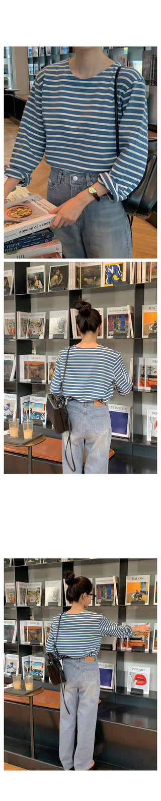 Kint Striped Border Pattern T-Shirt