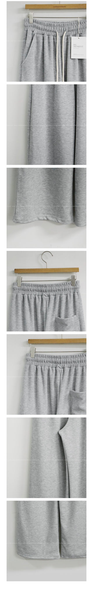 Wide ribbed pants, 4 colors