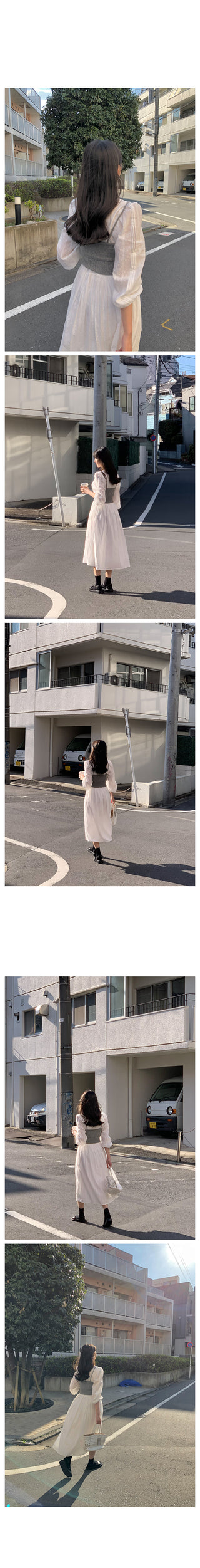 Pleated long dress
