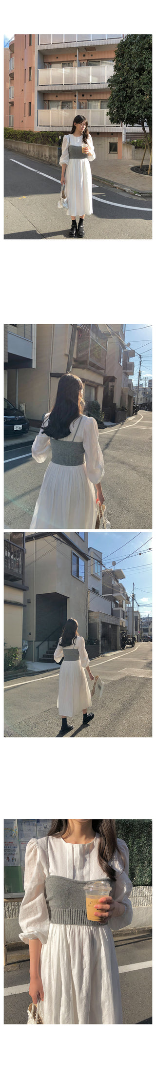 Pleated long dress