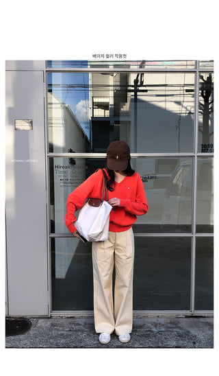 Pleated Chino Pants