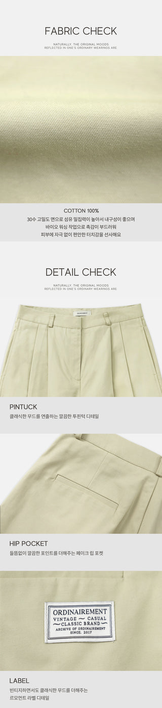Pleated Chino Pants