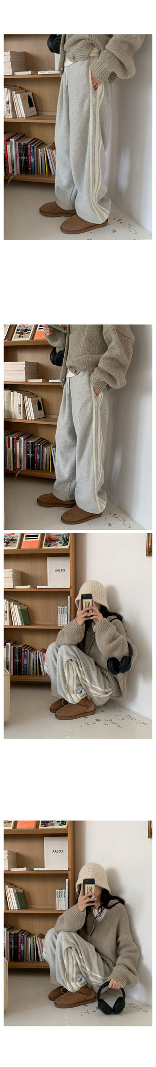 Fleece Bicolor Line 2-Way Pants