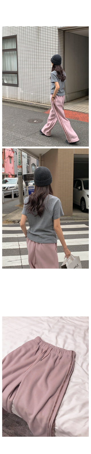 Fleece Bicolor Line 2-Way Pants