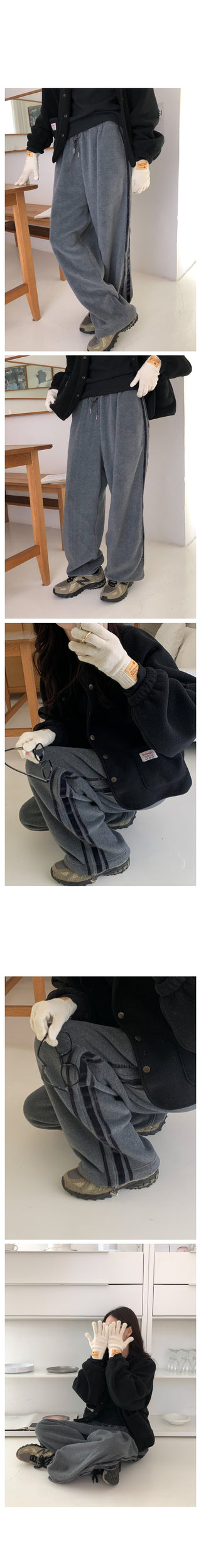 Fleece Bicolor Line 2-Way Pants