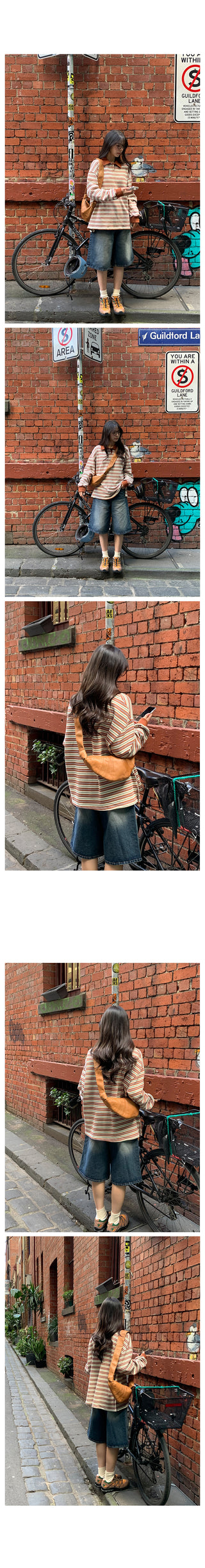 Cotton striped color T-shirt