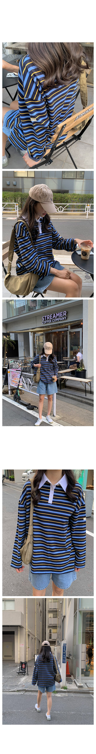 Striped polo shirt