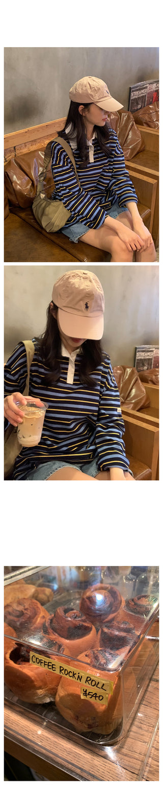 Striped polo shirt