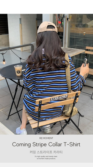 Striped polo shirt