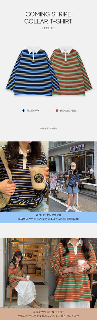 Striped polo shirt
