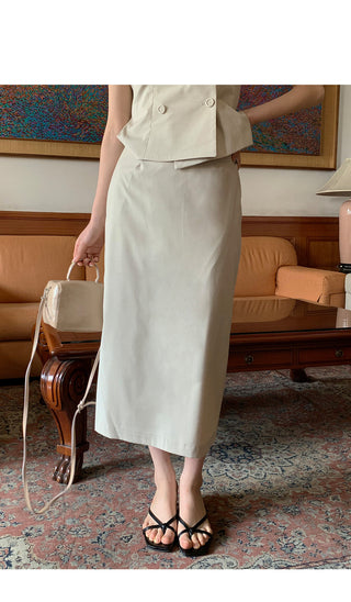 [2 colors] Classic Long Skirt