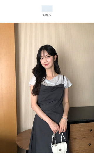 [3 colors] Crepe blouse