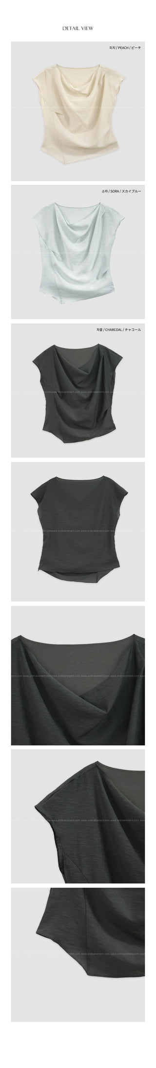 [3 colors] Crepe blouse