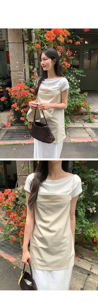 [[4]color] Off-shoulder shirt