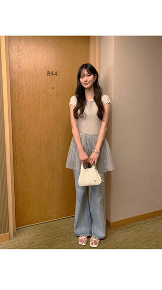 [4 colors] Pleated Layered Dress