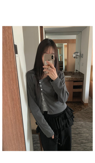 Layered Point Cardigan