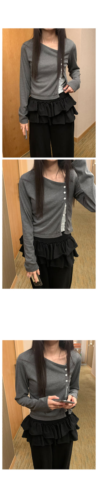 Layered Point Cardigan