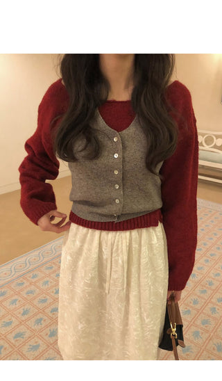 (6 colors) Wool Boat Neck Knit