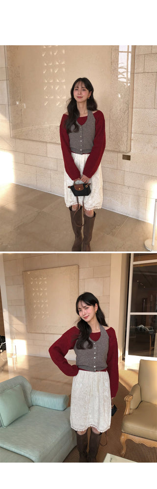 (6 colors) Wool Boat Neck Knit