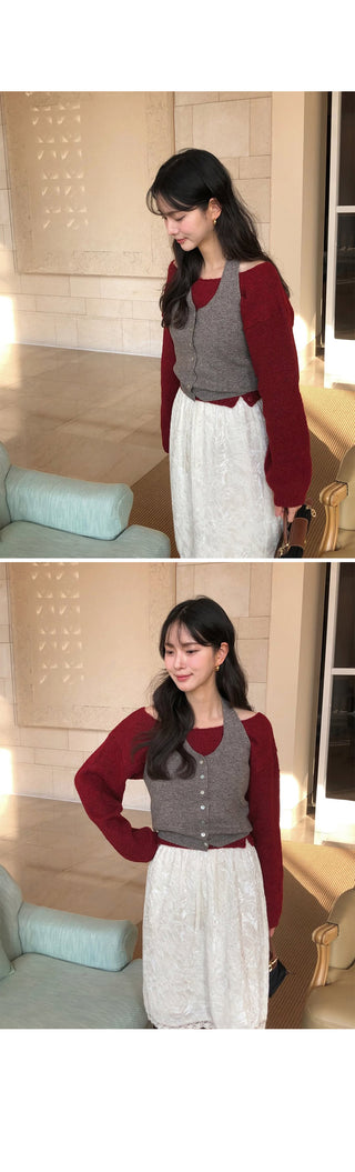 (6 colors) Wool Boat Neck Knit