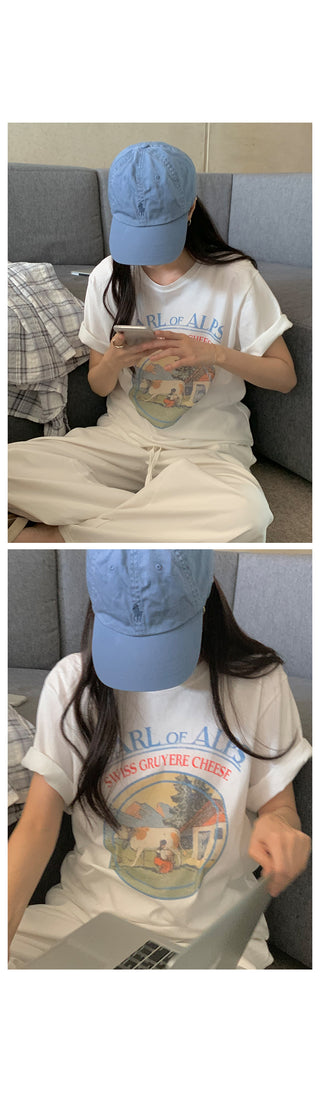 Clean cotton elastic waist pants