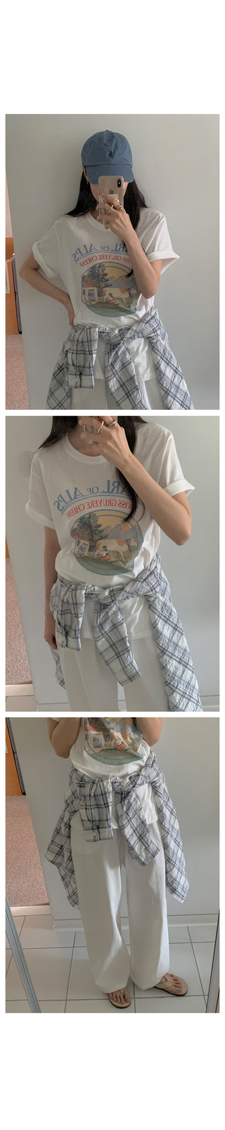 Clean cotton elastic waist pants