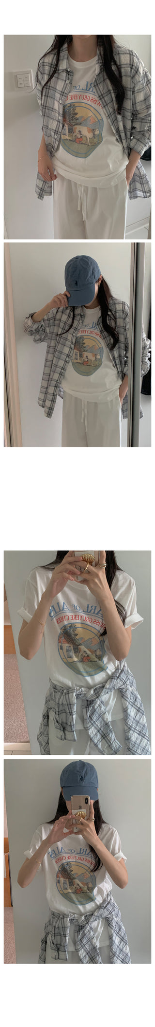 Clean cotton elastic waist pants