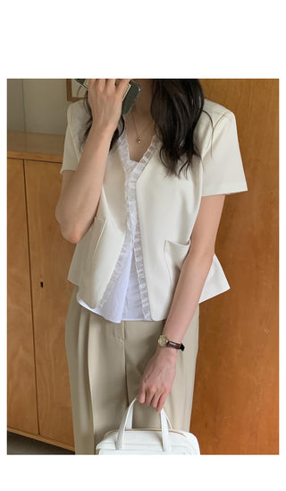 Summer pleated slacks