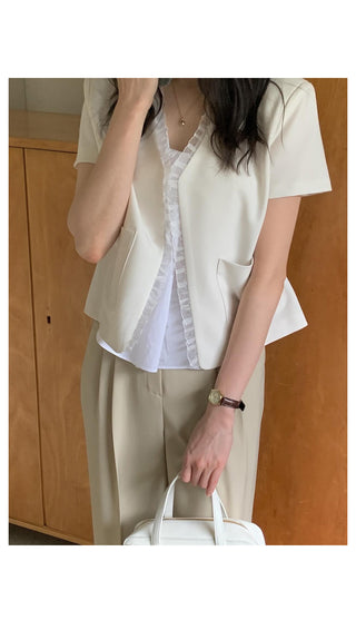 Summer pleated slacks