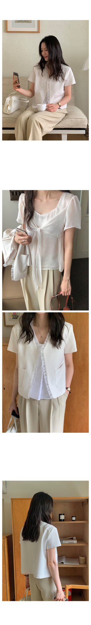 Summer pleated slacks