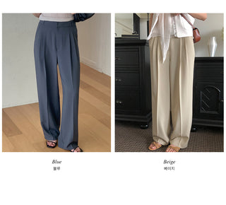 Summer pleated slacks