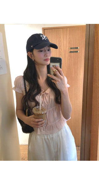 [4 colors] Frill Blouse