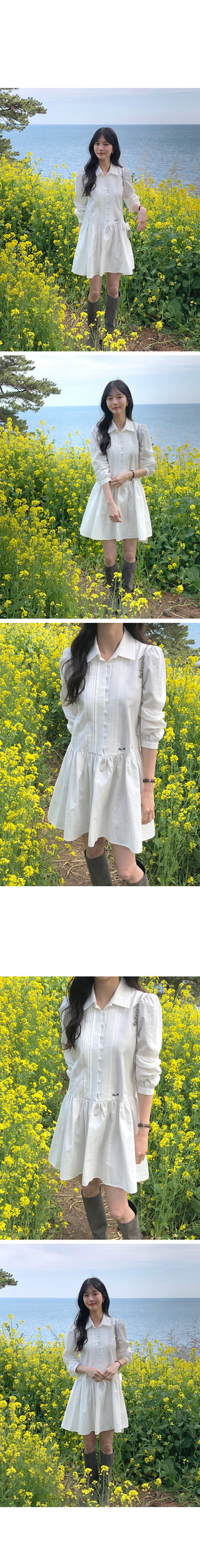 Pleated collar dress