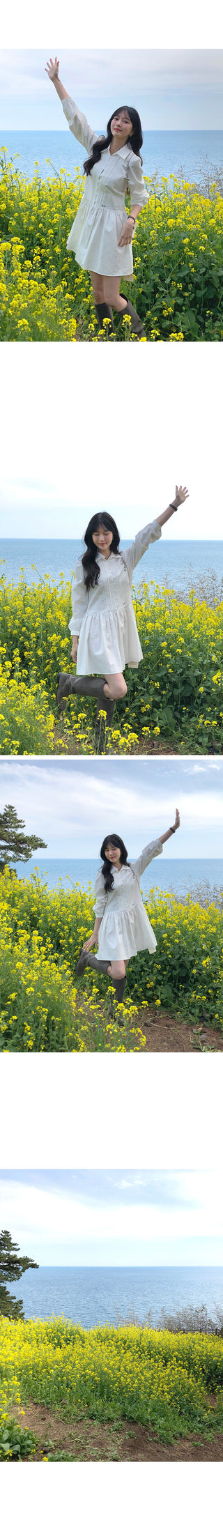 Pleated collar dress