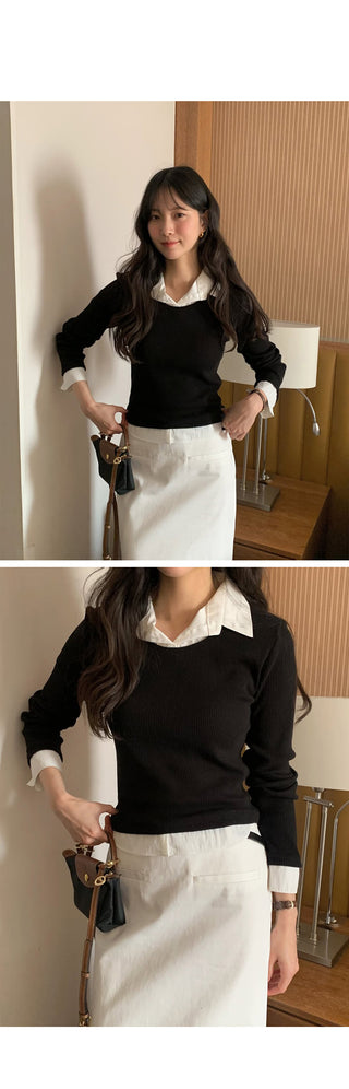 (2 colors) Cotton Long Skirt