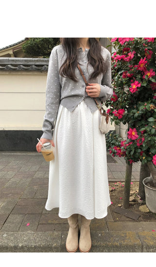 (3 colors) Polka Dot Cardigan