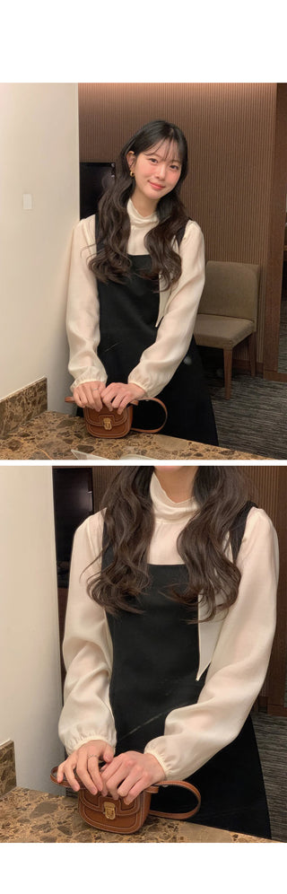 (3 colors) Basic mid-length dress