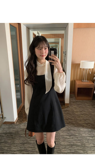 (3 colors) Basic mid-length dress