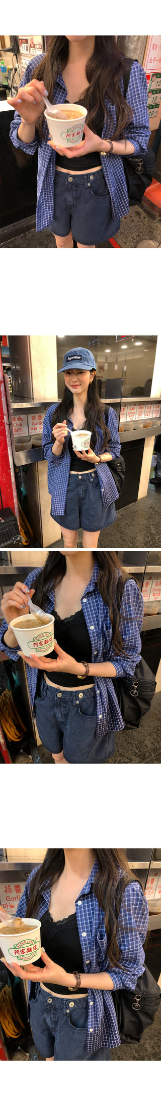 (3 colors) Checkered shirt