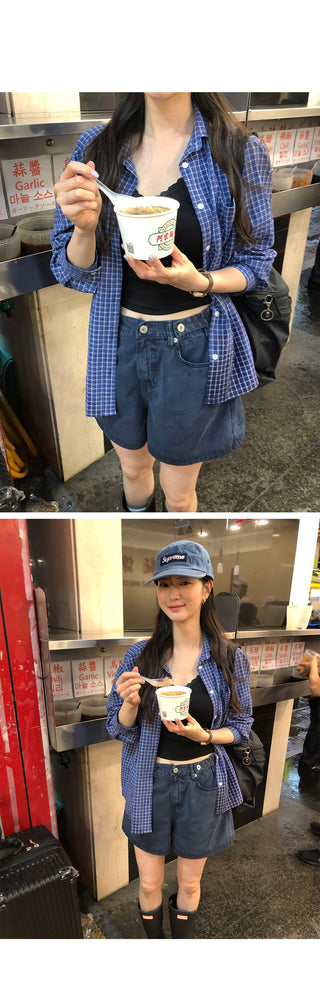 (3 colors) Checkered shirt