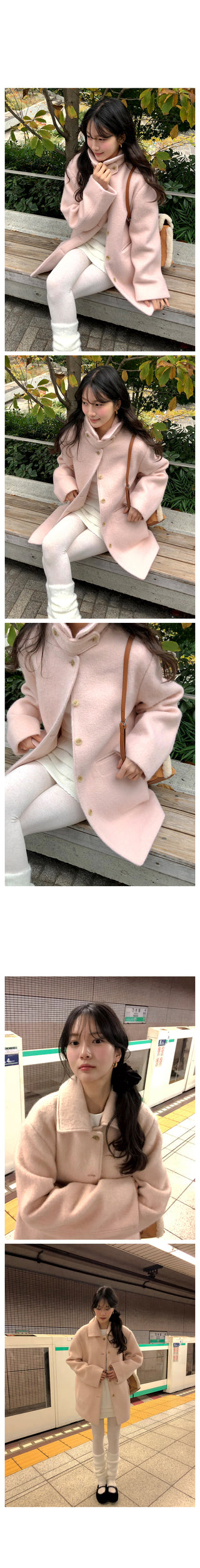 (2 colors) Mohair Half Coat