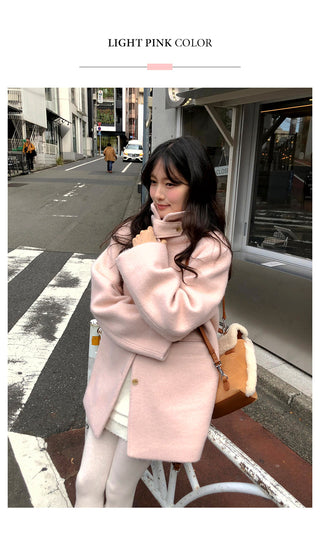 (2 colors) Mohair Half Coat